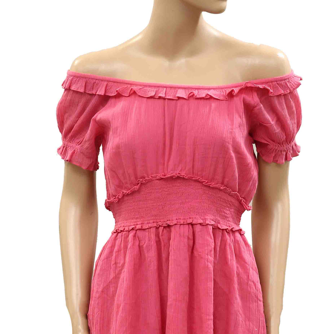 Loveshackfancy Off Shoulder Mini Dress