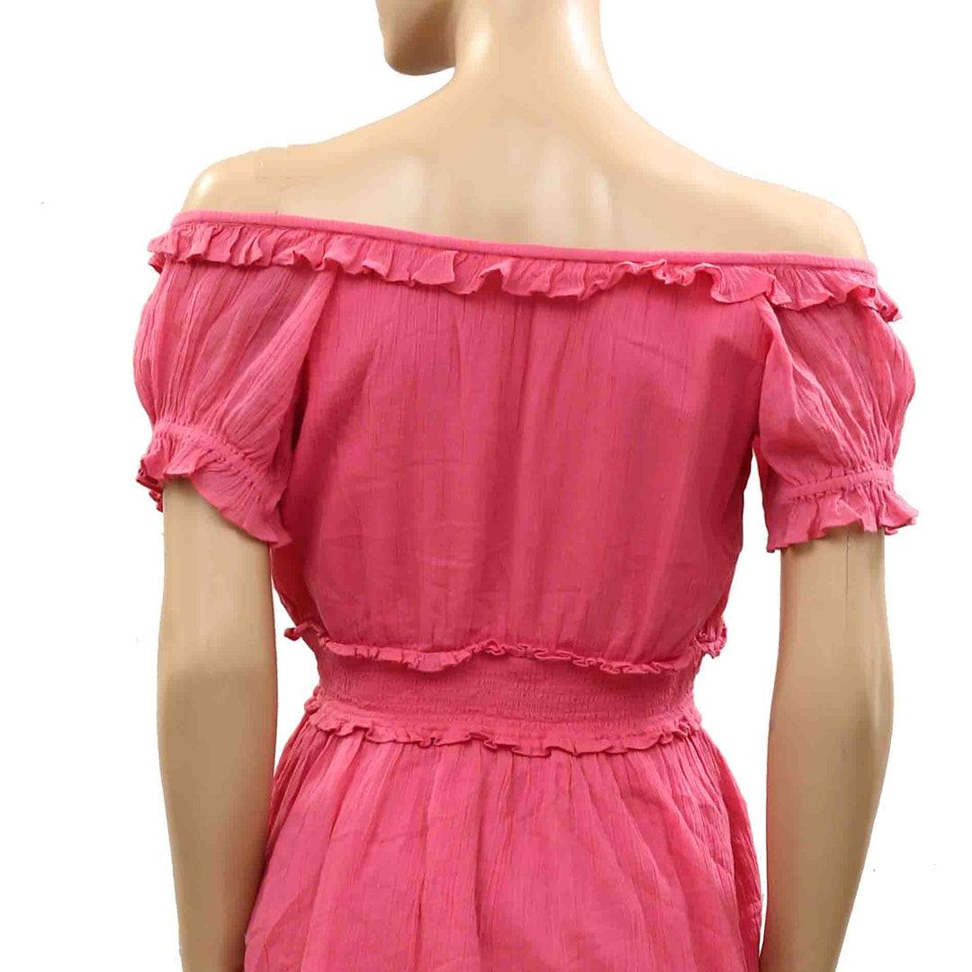 Loveshackfancy Off Shoulder Mini Dress
