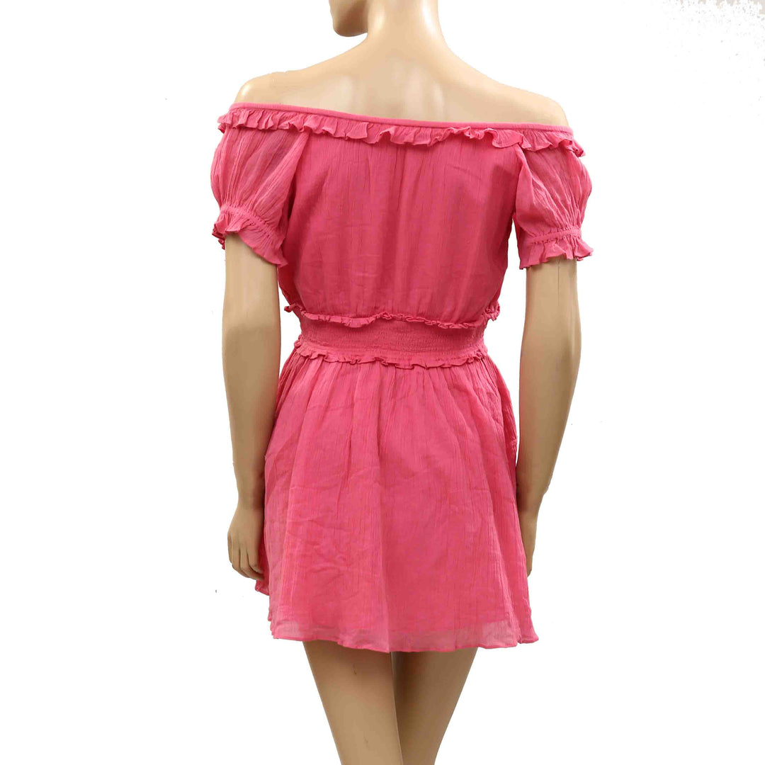 Loveshackfancy Off Shoulder Mini Dress