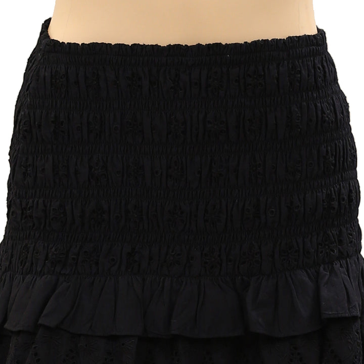 Loveshackfancy Eyelet Embroidery Mini Skirt