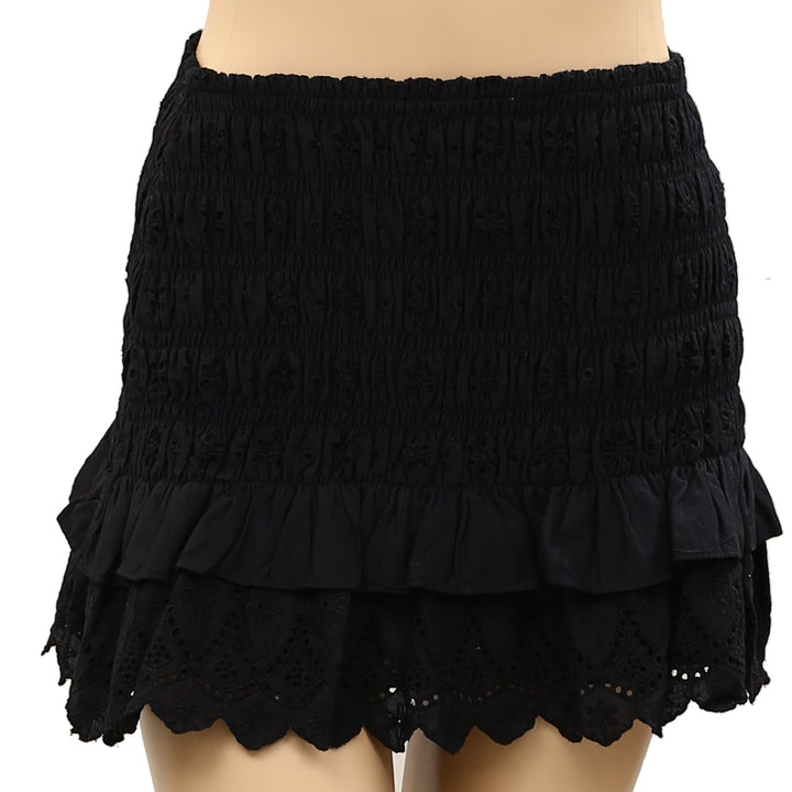 Loveshackfancy Eyelet Embroidery Mini Skirt