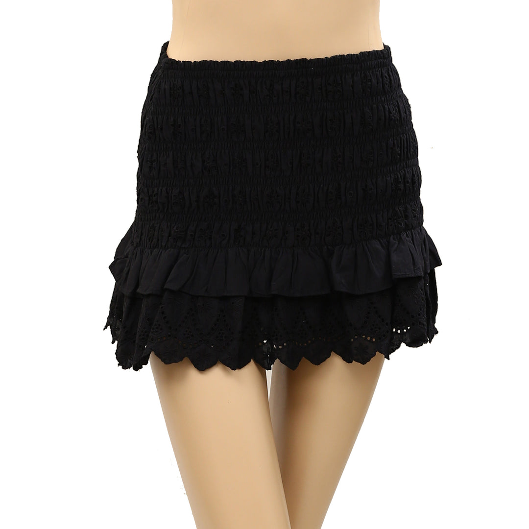 Loveshackfancy Eyelet Embroidery Mini Skirt