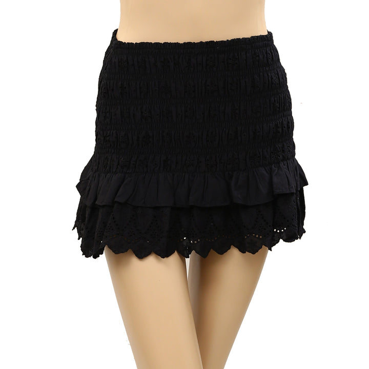 Loveshackfancy Eyelet Embroidery Mini Skirt