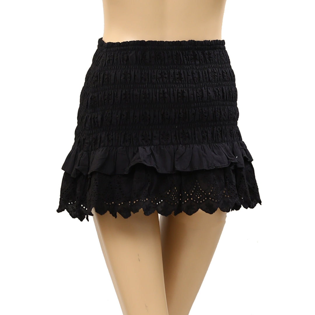 Loveshackfancy Eyelet Embroidery Mini Skirt