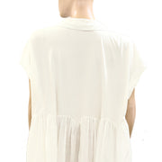 By Anthropologie Solid White Mini Dress