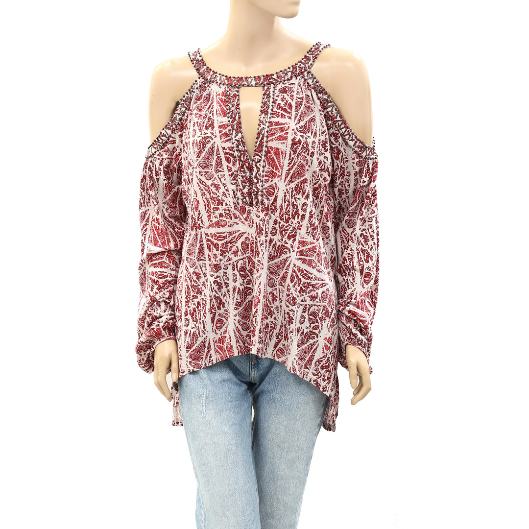 Free People Good Morning Embellished Tunic Top