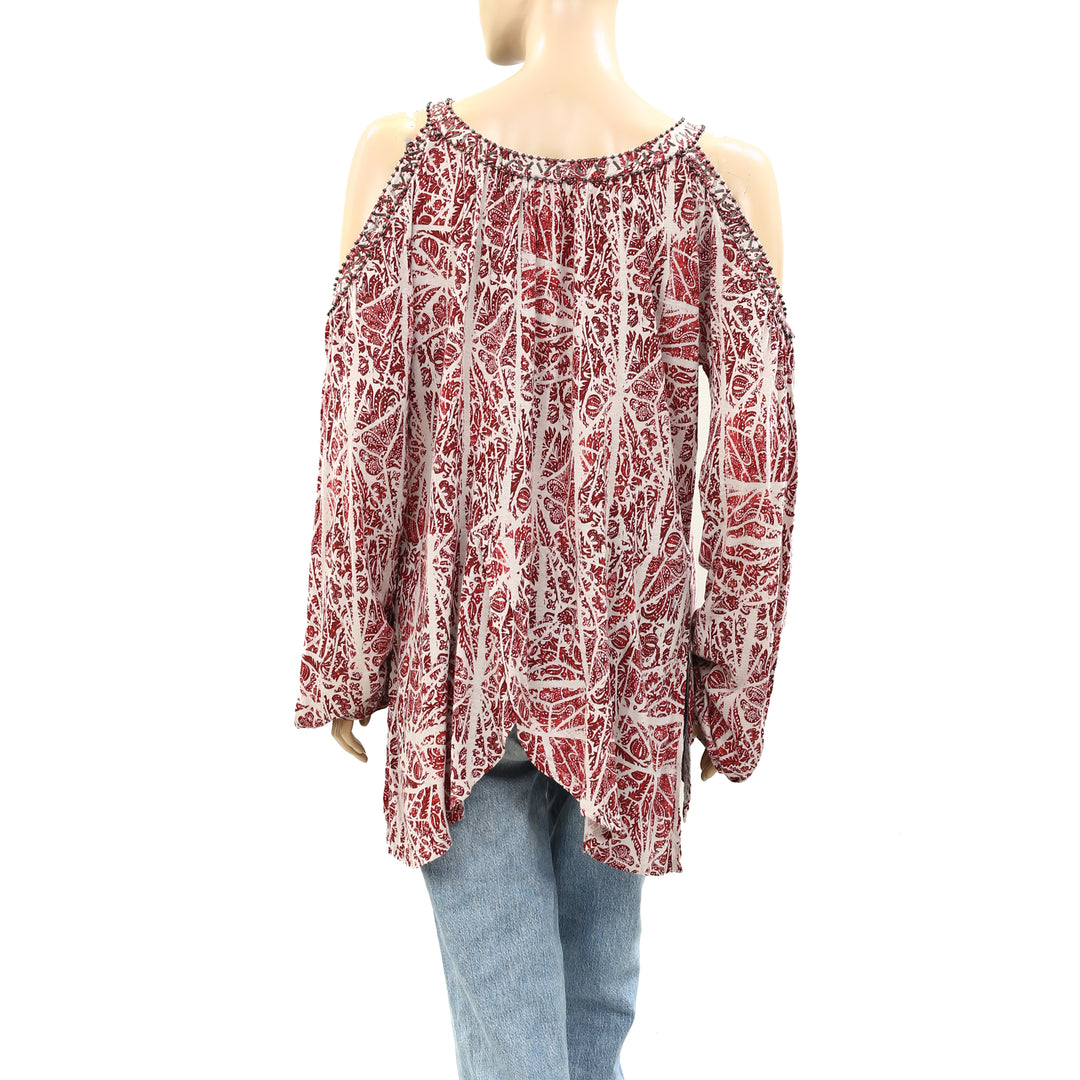 Free People Good Morning Embellished Tunic Top