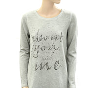 Free People Silver Studded Embellished Tunic Top