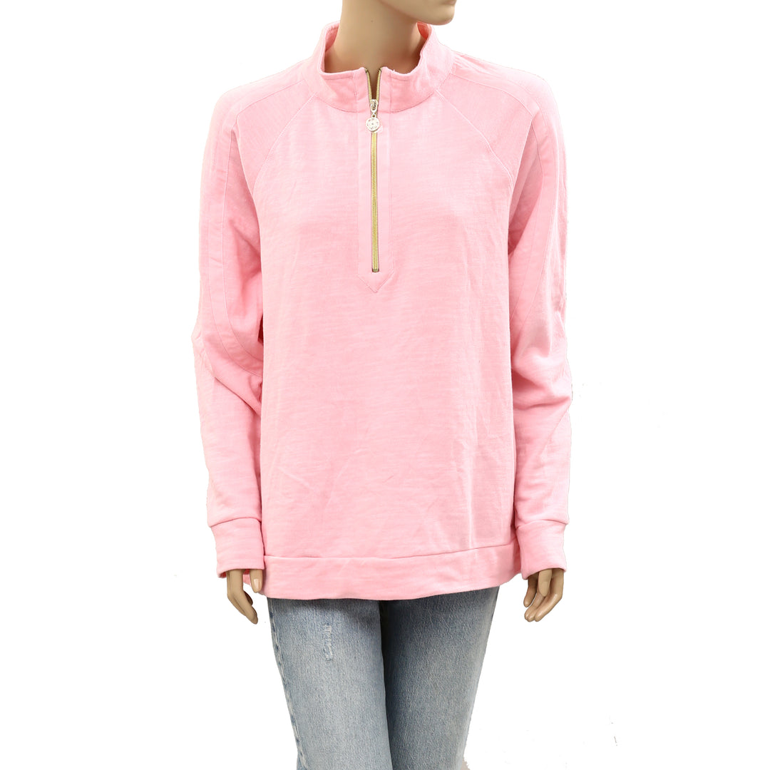 Lilly Pulitzer Luxletic Ashlee Half-Zip Pullover Top Sweatshirt