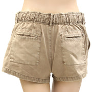 Free People Utility Tan Cotton Solid Short