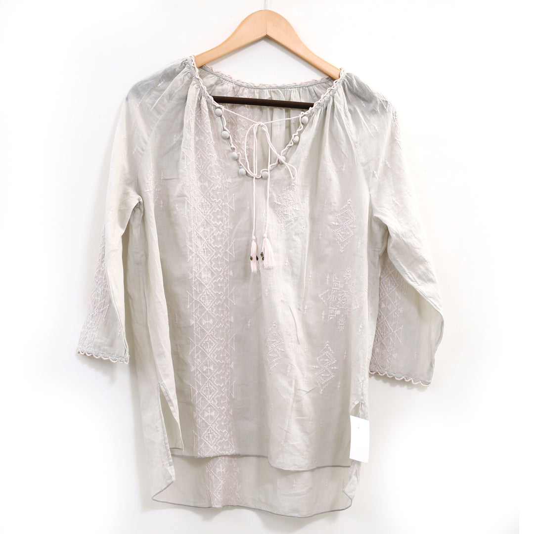 Anthropologie Embroidered Tunic Top