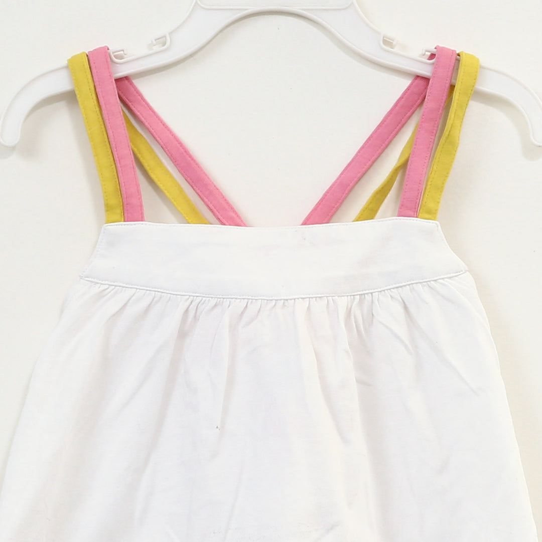 Boden Girl's Rainbow Strap Vest Top