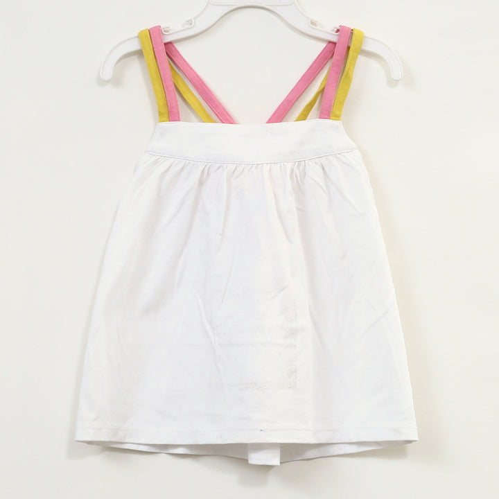 Boden Girl's Rainbow Strap Vest Top