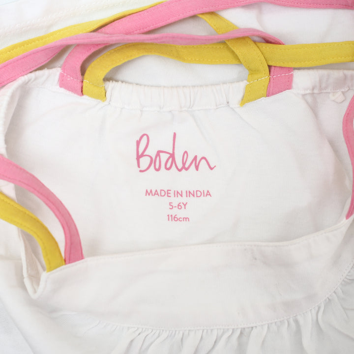 Boden Girl's Rainbow Strap Vest Top