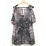 Free People Love Birds Printed Floral Lace Tunic Dress