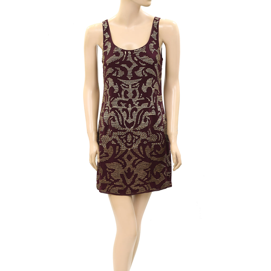 Yoana Baraschi Anthropologie Chiffon Baroque Mini Dress