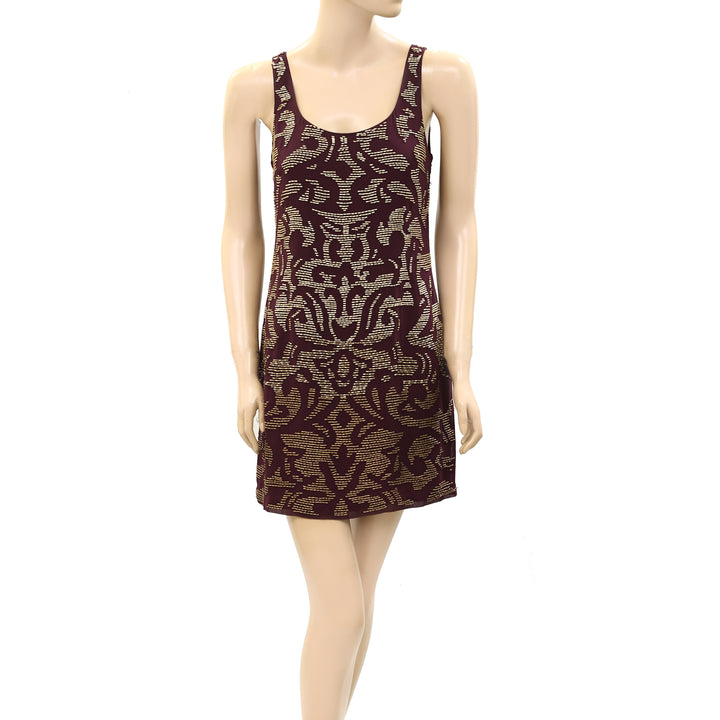 Yoana Baraschi Anthropologie Chiffon Baroque Mini Dress