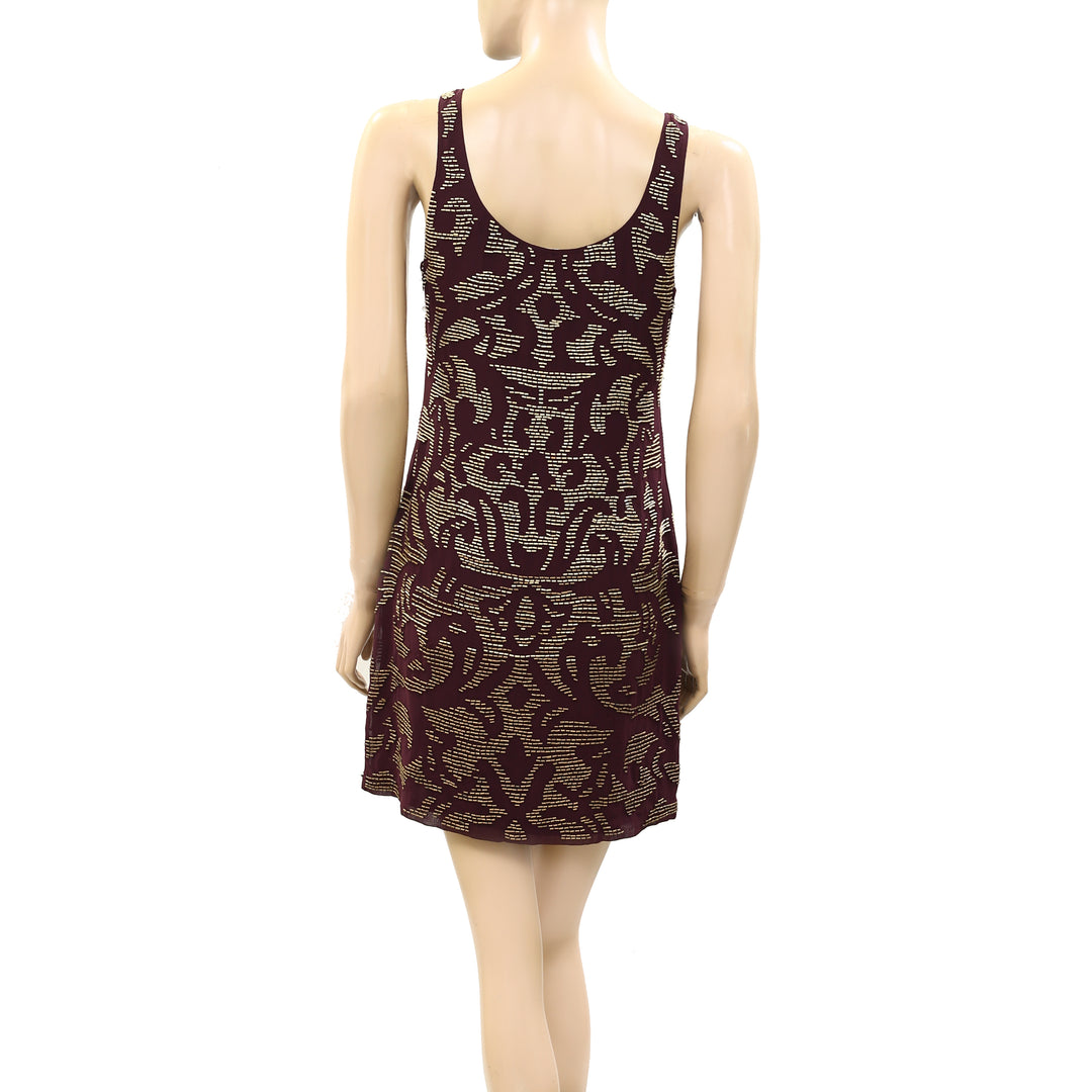 Yoana Baraschi Anthropologie Chiffon Baroque Mini Dress