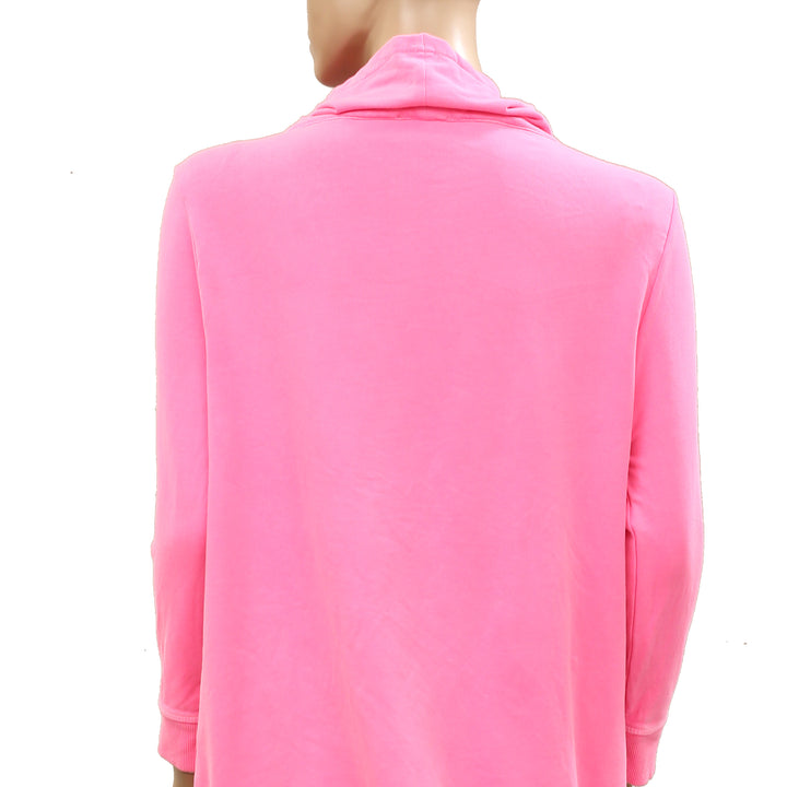Talbots Garment Dyed Funnel Neck Pullover Sweatshirt Top