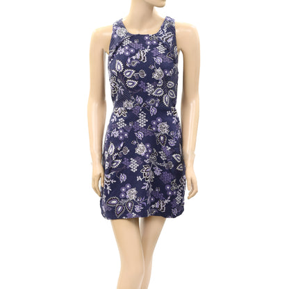 Tigerlily Anthropologie Delft Floral Printed Tunic Mini Dress