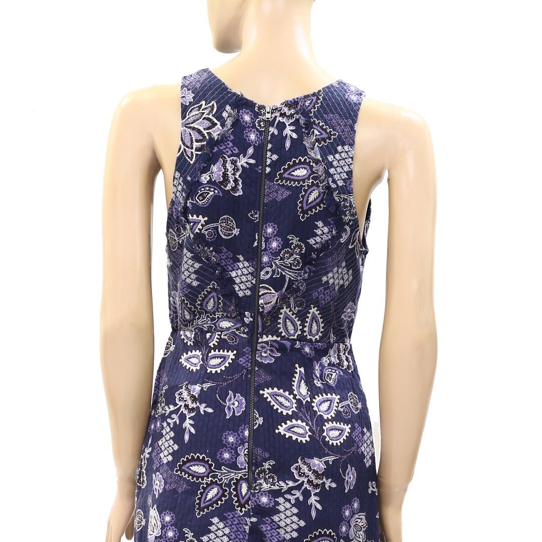 Tigerlily Anthropologie Delft Floral Printed Tunic Mini Dress