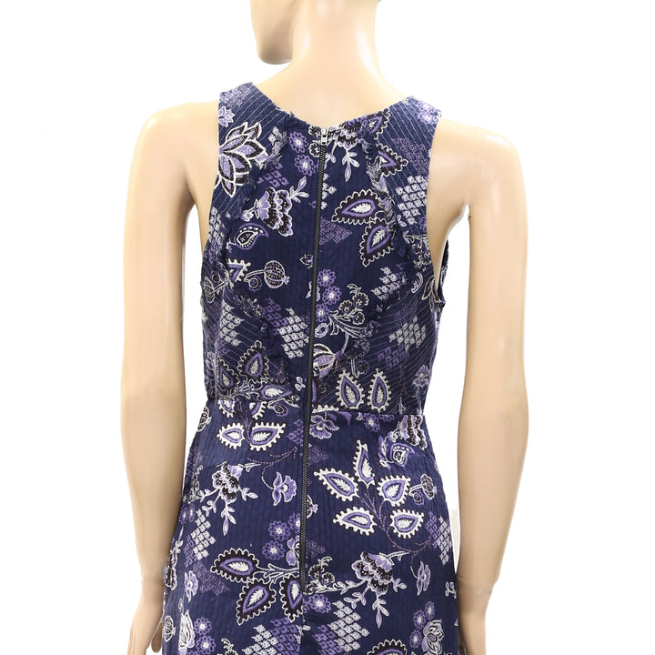 Tigerlily Anthropologie Delft Floral Printed Tunic Mini Dress