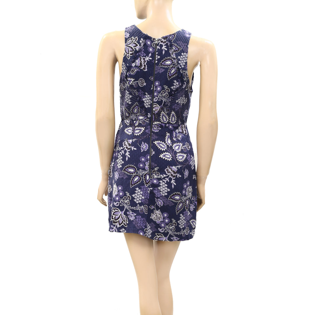 Tigerlily Anthropologie Delft Floral Printed Tunic Mini Dress