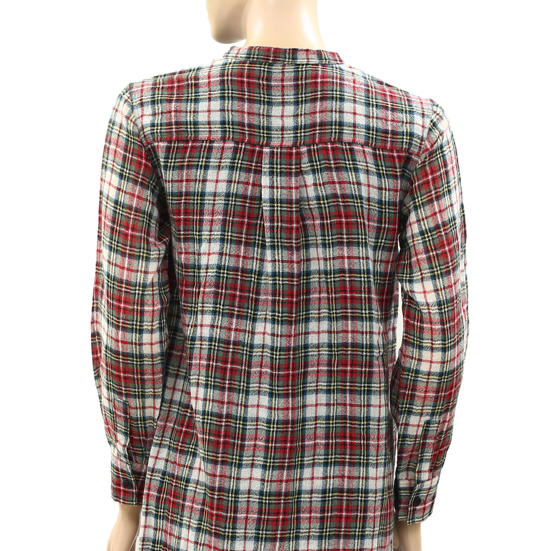 Laurence Dolige Paris Plaid & Check Printed Mini Dress