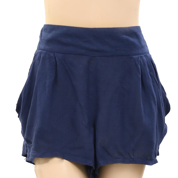 Kimchi Blue Urban Outfitters Solid Blue Mini Shorts