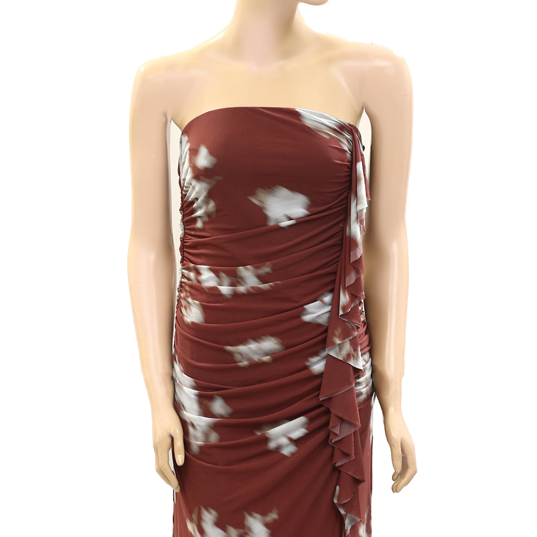 bhldn satin midi dress BHLDN Cali Satin Cowl-Neck Midi Slip Dress