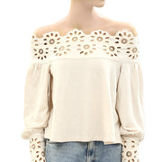 Maeve Anthropologie Eyelet Babydoll Blouse Top