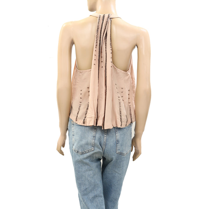 Free People Shimmer And Shine Tank Blouse Top