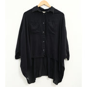 Denim & Supply Solid Black Shirt Tunic Top