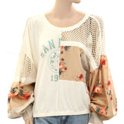 Anthropologie Pilcro Patchwork Batwing Blouse Top