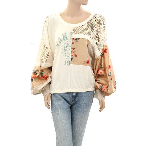 Anthropologie Pilcro Patchwork Batwing Blouse Top