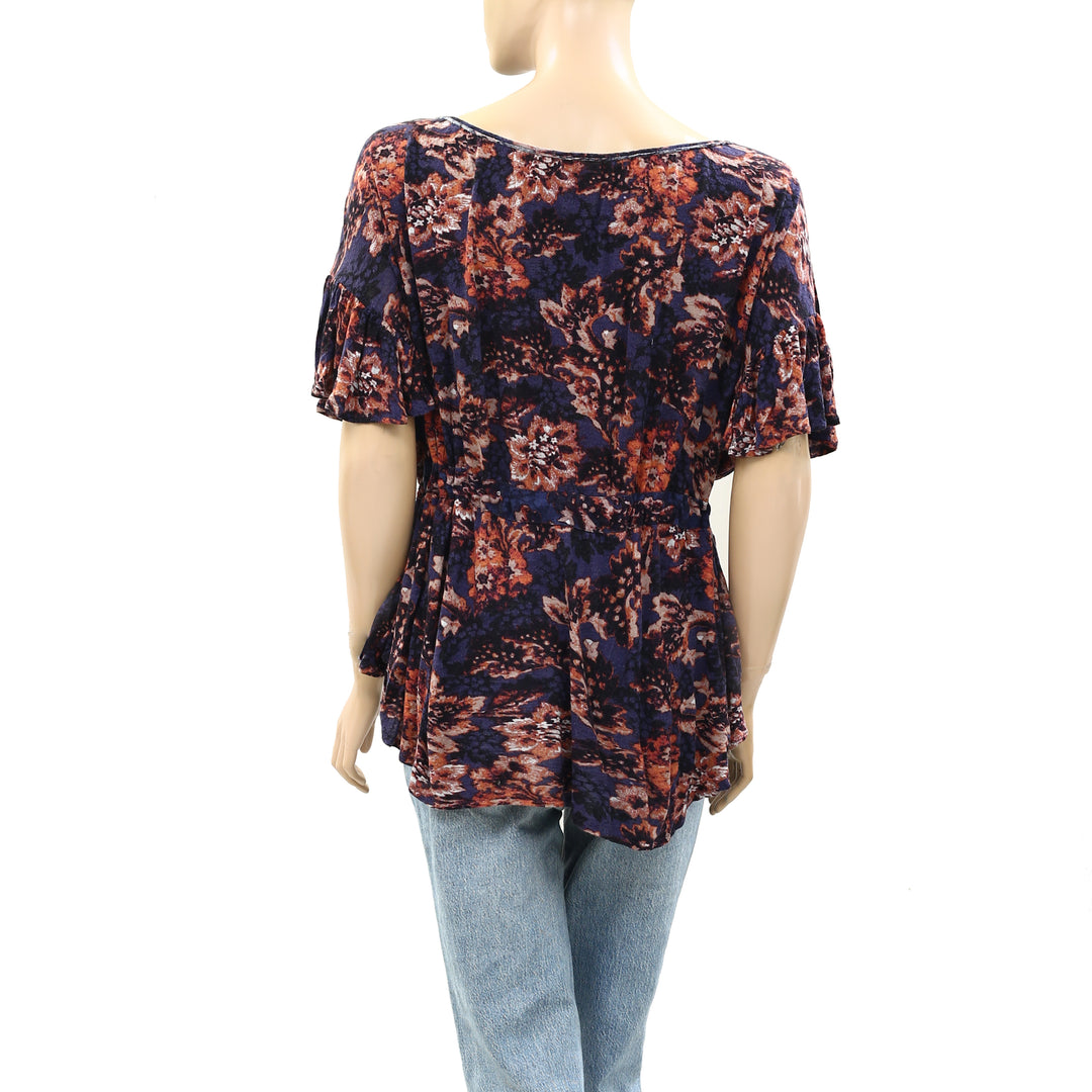 Free People Riverbend Printed Tunic Top