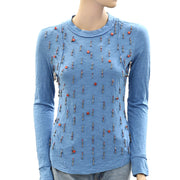 Anthropologie Pilcro Bead Embellished Tee Tunic Top