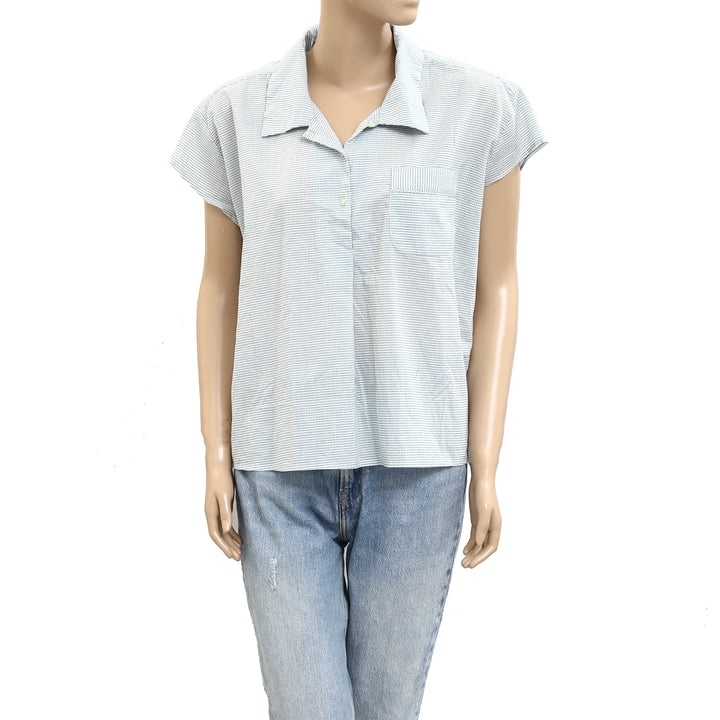 The Great Printed Shirt Blouse Top