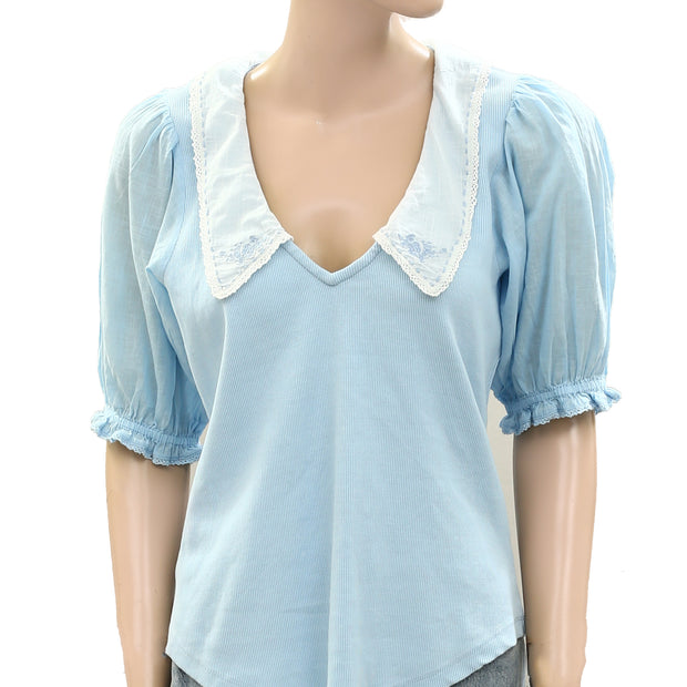 By Anthropologie Short-Sleeve Collared Top