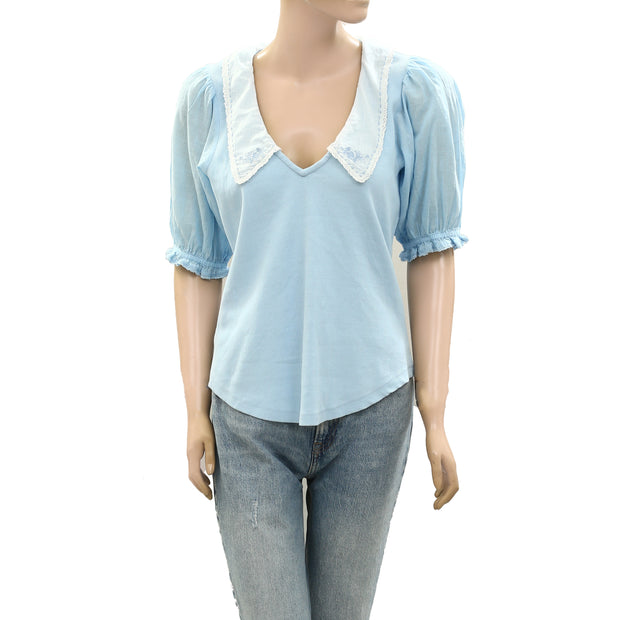 By Anthropologie Short-Sleeve Collared Top