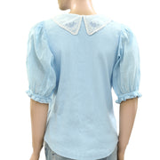 By Anthropologie Short-Sleeve Collared Top