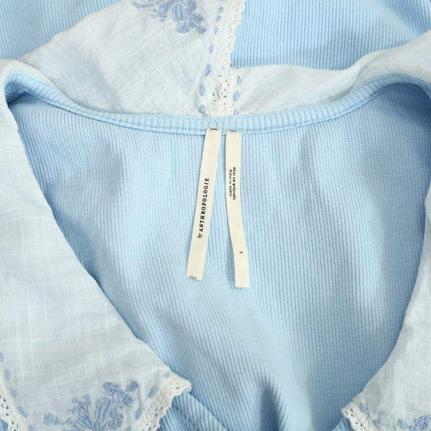 By Anthropologie Hankerchief Polo 衫衬衫上衣