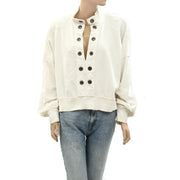 Anthropologie Pilcro The Kamrie Pieced Popover Blouse Top