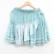 Free People Annabel Lee Ruffle Printed Mini Skirt
