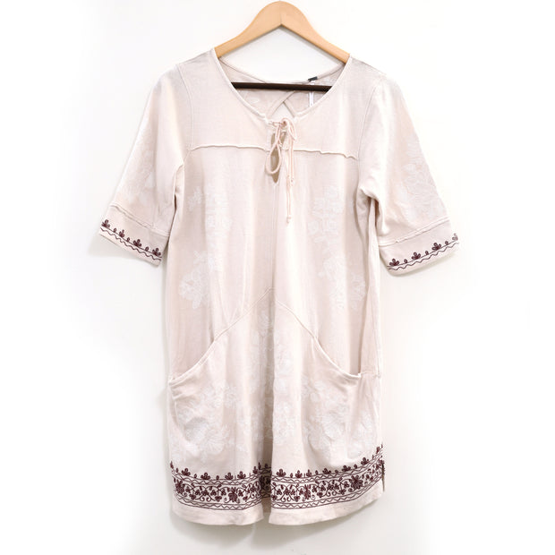 Free People Floral Embroidered Tunic Dress