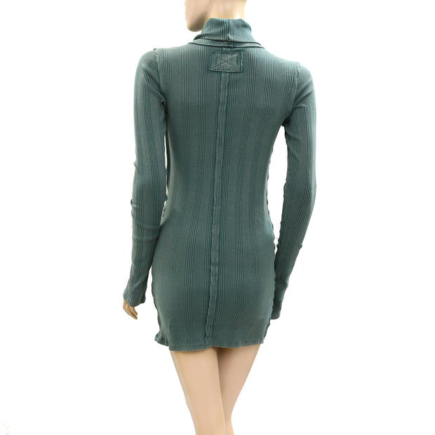 Free People We The Free Brynn Turtleneck Long Sleeve Mini Dress