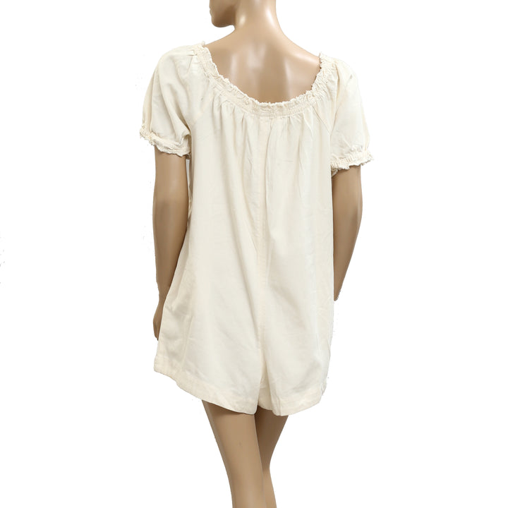 Free People We The Free Daisy Denim Babydoll Romper