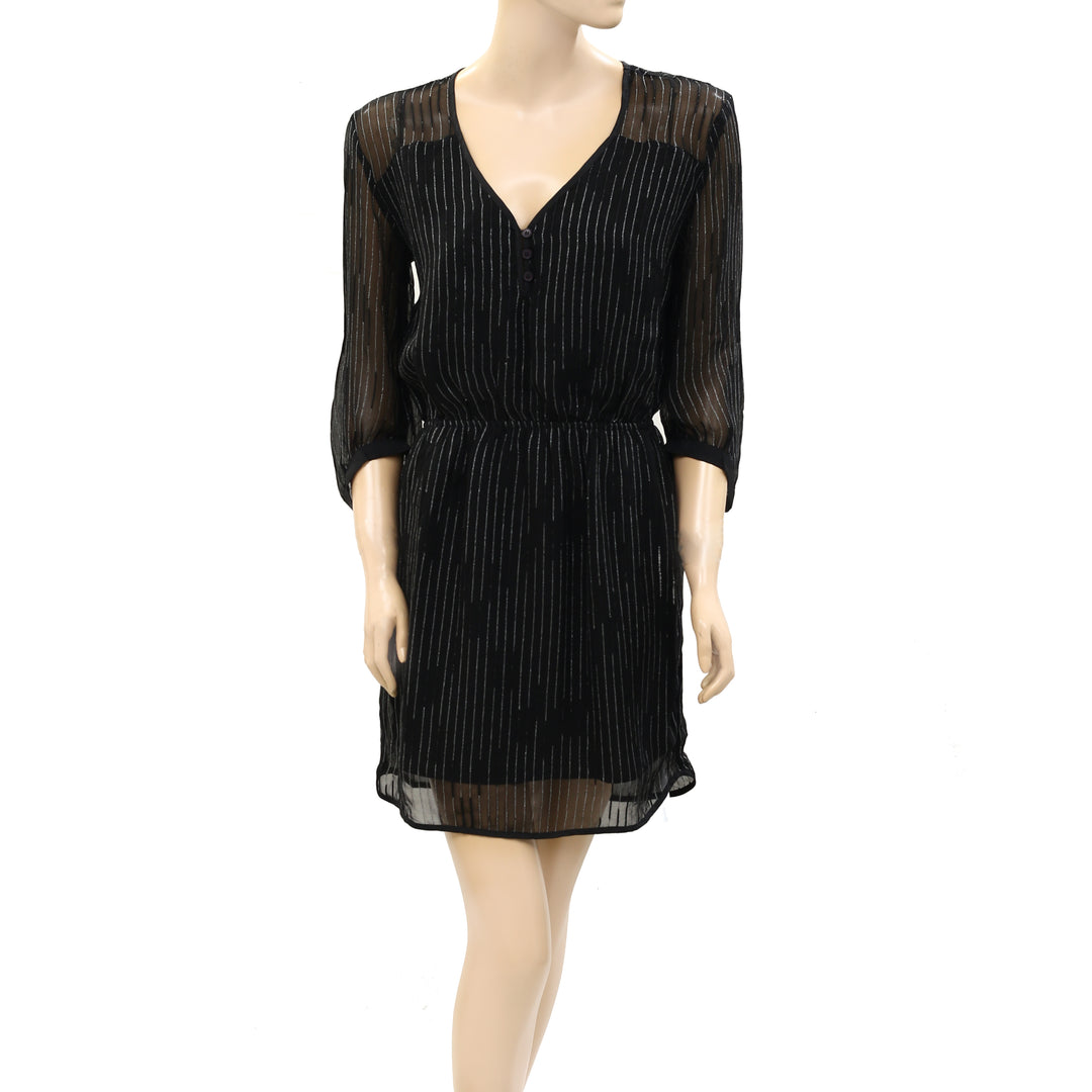 Ecote Urban Outfitters Metallic Striped Mini Dress