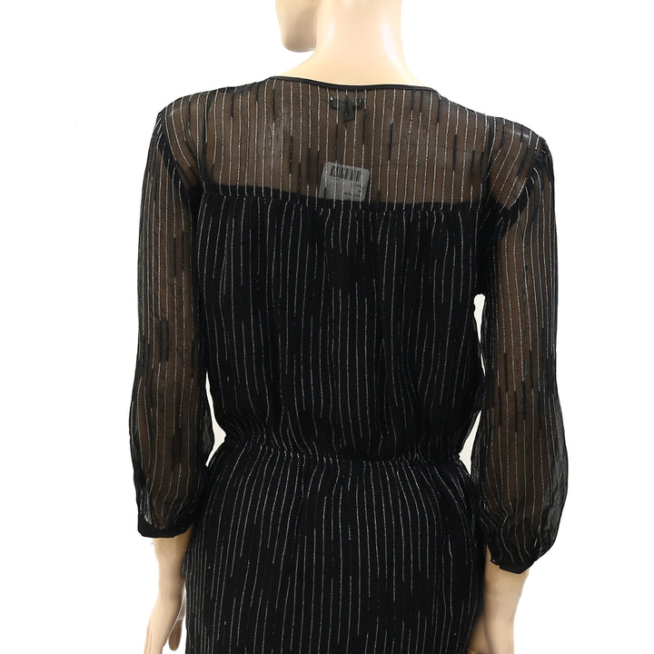 Ecote Urban Outfitters Metallic Striped Mini Dress