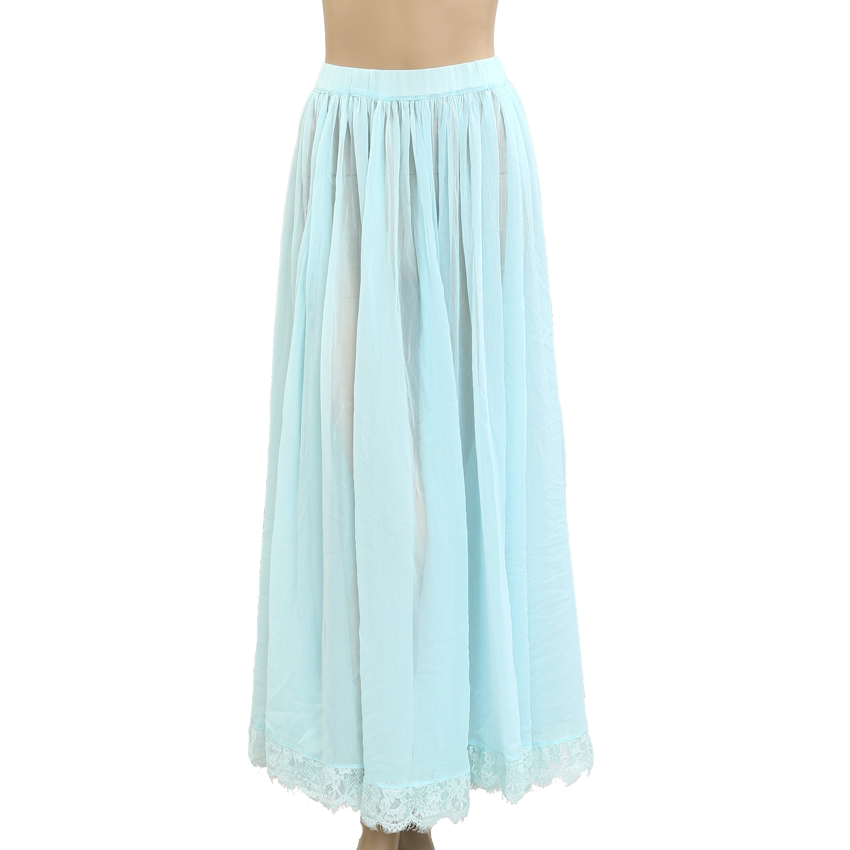 By Anthropologie Sheer Maxi Skirt – White Chocolate Couture
